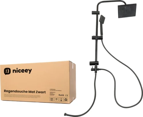 Niceey Doucheset - Regendouche - Handdouche - Verstelbaar - Vierkant - Mat Zwart 13 Niceey Doucheset - Regendouche - Handdouche - Verstelbaar - Vierkant - Mat Zwart -Badkamer Kast Winkel 1200x982 3