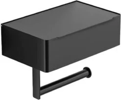 Merkloos Luxe Toiletrolhouder PRO 20.5 X 14.5 X 12 Cm- Planchet Opbergruimte - Plankje & Bakje- WC Rolhouder - Zelfklevend Of Borend - RVS - Waterbestendig -Badkamer Kast Winkel 1200x993