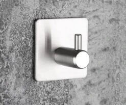 Merkloos RiMa7 - Handdoekhaakjes - Ophanghaak - RVS - Zilver - Zelfklevend Vierkant - 4 Stuks -Badkamer Kast Winkel 1200x999