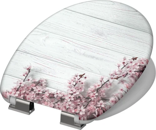 SCHÜTTE WC-Bril 82197 FLOWERS & WOOD - Duroplast - Soft Close - Verchroomde Scharnieren - Decor - 1-zijdige Print -Badkamer Kast Winkel 1200x999 3
