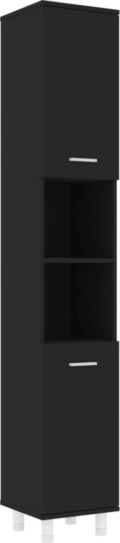 VidaXL Badkamerkast 30x30x179 Cm Spaanplaat Zwart 20 VidaXL Badkamerkast 30x30x179 Cm Spaanplaat Zwart -Badkamer Kast Winkel 267x1200 2