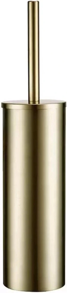 Toiletborstel Met Houder - Vrijstaand - Toiletborstelhouder - Goud - Wc Borstel Met Houder - RVS - Zonder Boren 1 Toiletborstel Met Houder - Vrijstaand - Toiletborstelhouder - Goud - Wc Borstel Met Houder - RVS - Zonder Boren