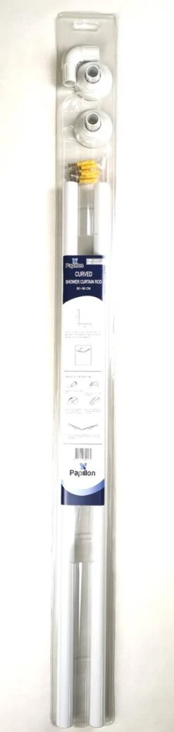 Papillon Douchegordijnstang - 90x90 Cm - Aluminium - Wit -Badkamer Kast Winkel 285x1200 1