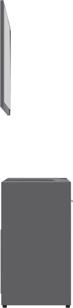 Decoways - Badkamermeubelset Spaanplaat Grijs -Badkamer Kast Winkel 285x1200 3