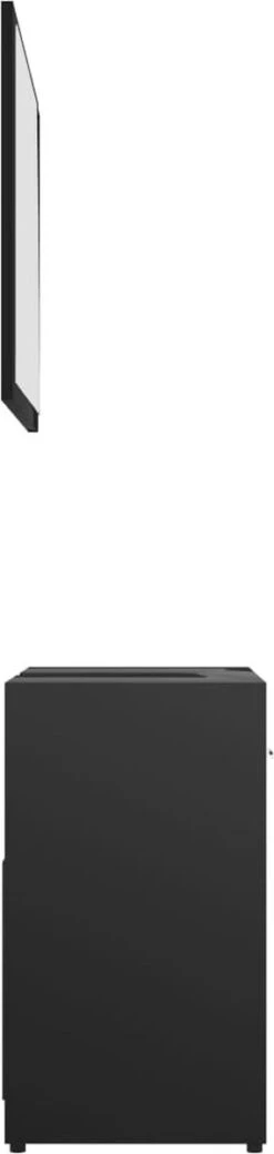 Decoways - Badkamermeubelset Spaanplaat Zwart -Badkamer Kast Winkel 285x1200 4