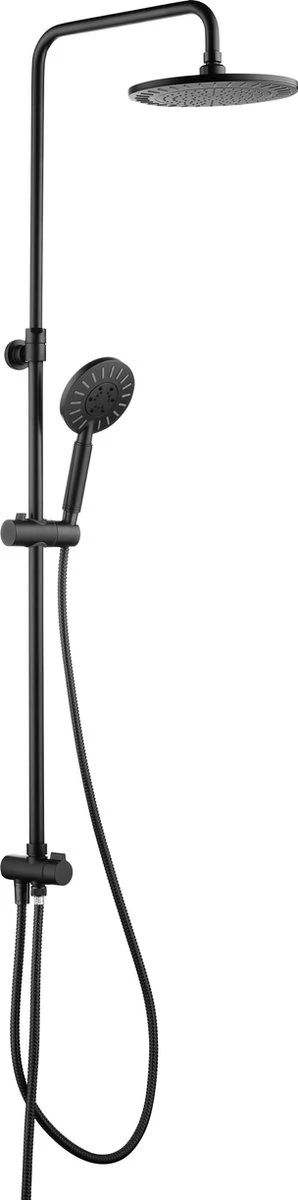 Tiger Tyne Doucheset - Regendouche Ø 22,5 Cm - Handdouche Ø 12 Cm - 3 Standen - Mat Zwart 1 Tiger Tyne Doucheset - Regendouche Ø 22,5 Cm - Handdouche Ø 12 Cm - 3 Standen - Mat Zwart