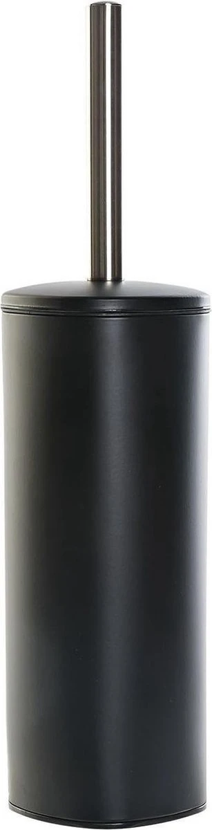 Toiletborstel Zwart Met Houder Van Kunststof 38 Cm - Wc-borstels 1 Toiletborstel Zwart Met Houder Van Kunststof 38 Cm - Wc-borstels