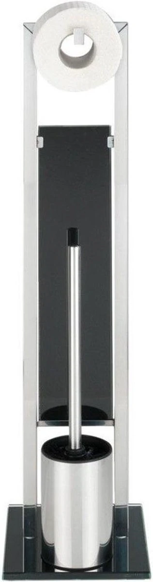 WENKO Toiletbutler Rivalta RVS Glanzend - Toiletborstel Met Houder, Toiletrolhouder En Reserverolhouder 3 WENKO Toiletbutler Rivalta RVS Glanzend - Toiletborstel Met Houder, Toiletrolhouder En Reserverolhouder - Afbeelding 3