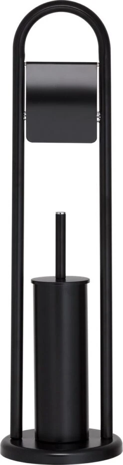 Sealskin Acero Toiletbutler Vrijstaand - Toiletborstel Met Houder - Toiletrolhouder Met Klep - Zwart
