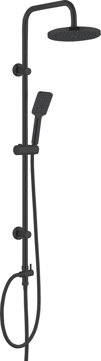 4bathroomz® Luxe Douchekolom Regendouche 20 Cm - Zwart 1 4bathroomz® Luxe Douchekolom Regendouche 20 Cm - Zwart