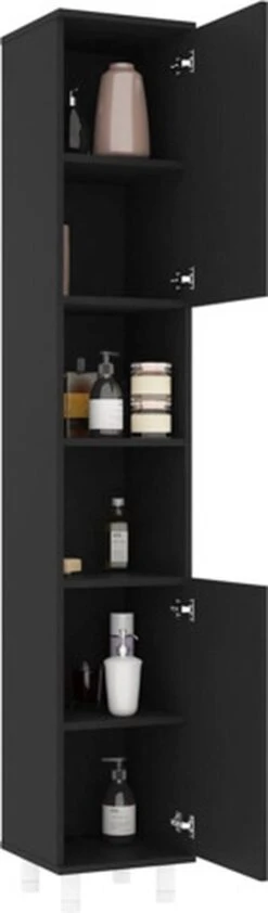 VidaXL Badkamerkast 30x30x179 Cm Spaanplaat Zwart 25 VidaXL Badkamerkast 30x30x179 Cm Spaanplaat Zwart -Badkamer Kast Winkel 352x1200 2