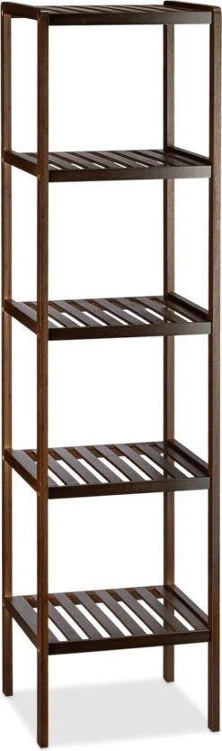 Relaxdays - Badkamerrek Bamboe - Houten Rek - Keukenrek - Schoenenrek, Opbergrek -Badkamer Kast Winkel 356x1200 4