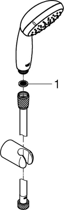 GROHE QuickFix Vitalio Start II 100 Waterbesparende Douchekop - ø 10 Cm - Met Wanddouchehouder - Chroom - 27950000 -Badkamer Kast Winkel 368x1200 5