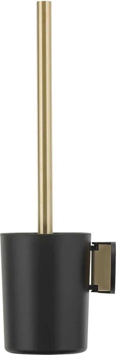 Tiger Tune - Toiletborstel Met Houder - Messing Geborsteld / Zwart 2 Tiger Tune - Toiletborstel Met Houder - Messing Geborsteld / Zwart - Afbeelding 2