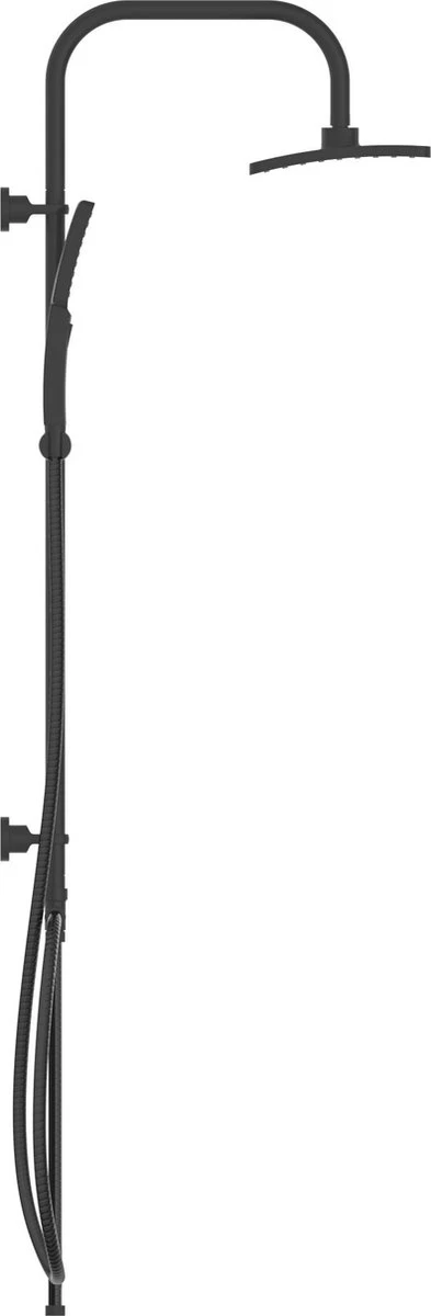 SCHÜTTE Mallorca Douchesysteem - Regendouche - 95 Cm Stang - Wandhouder In Hoogte Verstelbaar - Mat Zwart 2 SCHÜTTE Mallorca Douchesysteem - Regendouche - 95 Cm Stang - Wandhouder In Hoogte Verstelbaar - Mat Zwart - Afbeelding 2