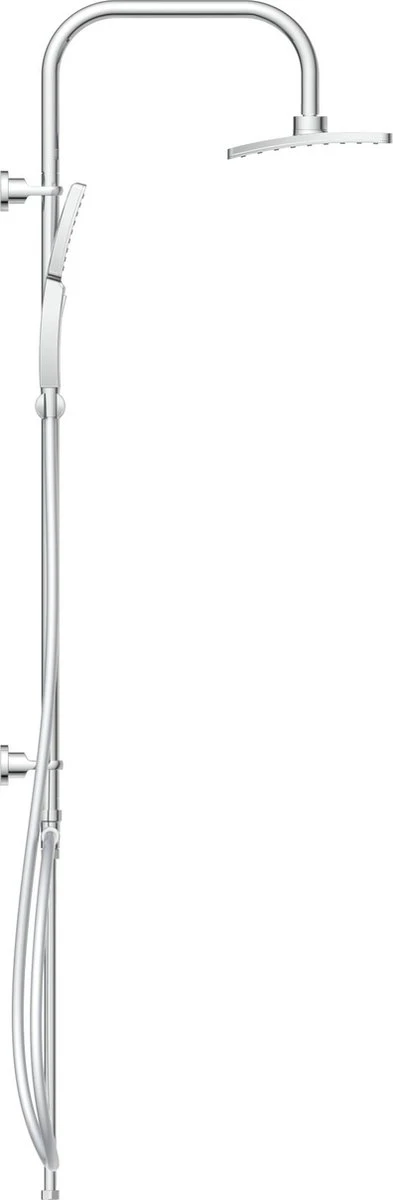 SCHÜTTE Mallorca Douchesysteem - Regendouche - 95 Cm Stang - Wandhouder In Hoogte Verstelbaar - Chroom 2 SCHÜTTE Mallorca Douchesysteem - Regendouche - 95 Cm Stang - Wandhouder In Hoogte Verstelbaar - Chroom - Afbeelding 2