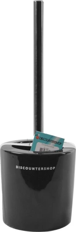 Toiletborstel Met Zwarte Borstel- Keramiek - Zwart - RVS - WC Borstel In Ronde Houder 11 Toiletborstel Met Zwarte Borstel- Keramiek - Zwart - RVS - WC Borstel In Ronde Houder -Badkamer Kast Winkel 393x1200