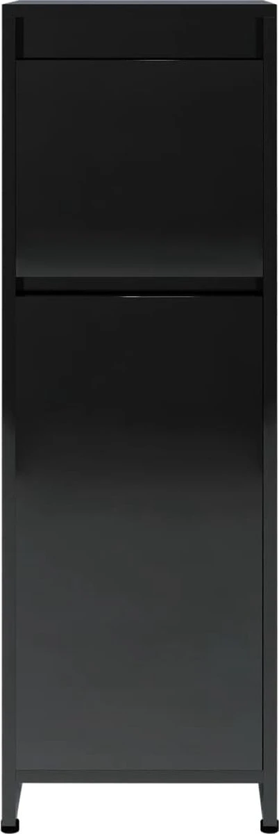 Furniture Limited - 4-delige Badkamermeubelset Bewerkt Hout Hoogglans Zwart 4 Furniture Limited - 4-delige Badkamermeubelset Bewerkt Hout Hoogglans Zwart - Afbeelding 4