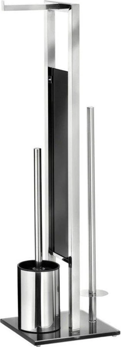 WENKO Toiletbutler Rivalta RVS Glanzend - Toiletborstel Met Houder, Toiletrolhouder En Reserverolhouder 8 WENKO Toiletbutler Rivalta RVS Glanzend - Toiletborstel Met Houder, Toiletrolhouder En Reserverolhouder - Afbeelding 8