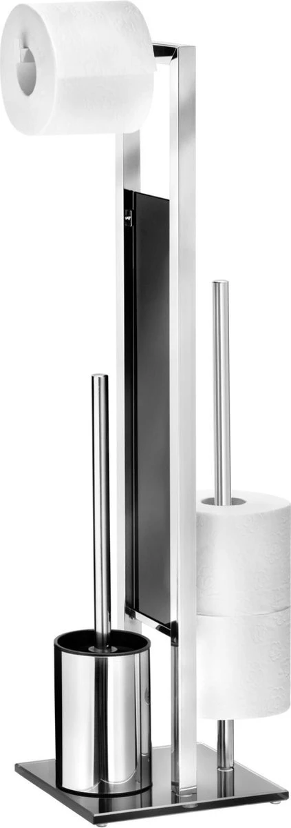 WENKO Toiletbutler Rivalta RVS Glanzend - Toiletborstel Met Houder, Toiletrolhouder En Reserverolhouder 10 WENKO Toiletbutler Rivalta RVS Glanzend - Toiletborstel Met Houder, Toiletrolhouder En Reserverolhouder - Afbeelding 10