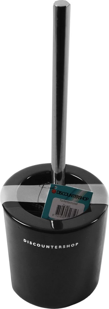 Toiletborstel Met Zwarte Borstel- Keramiek - Zwart - RVS - WC Borstel In Ronde Houder 7 Toiletborstel Met Zwarte Borstel- Keramiek - Zwart - RVS - WC Borstel In Ronde Houder - Afbeelding 7