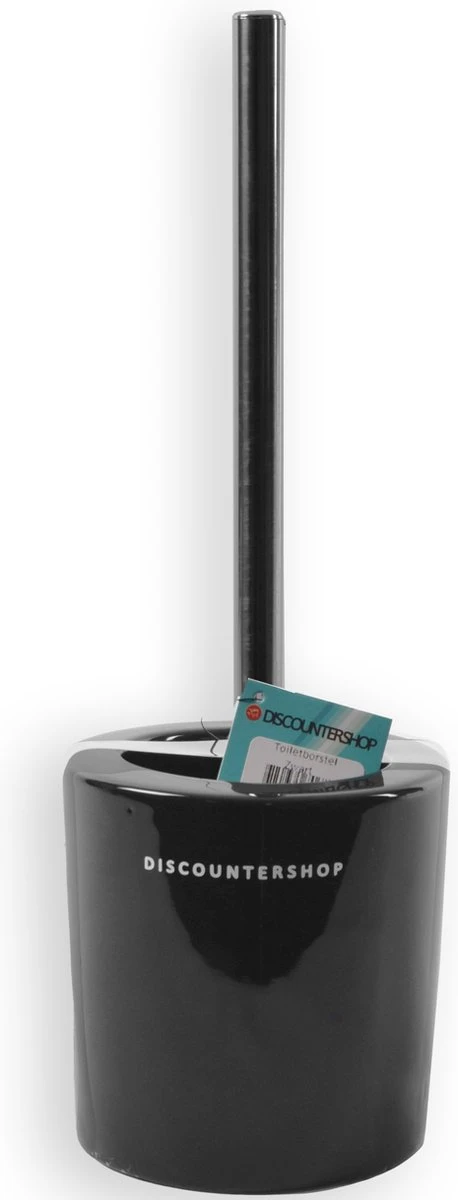 Toiletborstel Met Zwarte Borstel- Keramiek - Zwart - RVS - WC Borstel In Ronde Houder 8 Toiletborstel Met Zwarte Borstel- Keramiek - Zwart - RVS - WC Borstel In Ronde Houder - Afbeelding 8