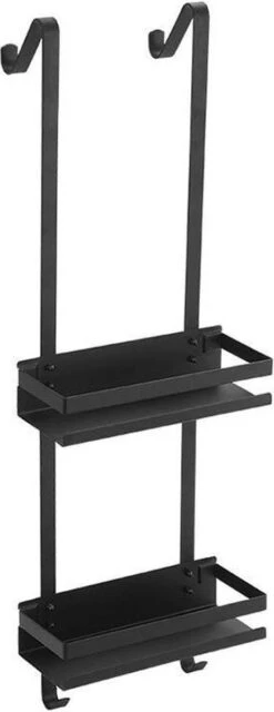 MD Creations ® – Doucherek Zonder Boren - Hangend Met Zuignappen Aan Douchewand – Douchebakje - Doucherek Haak - RVS - 74 X 25 X 10 Cm -Badkamer Kast Winkel 463x1200