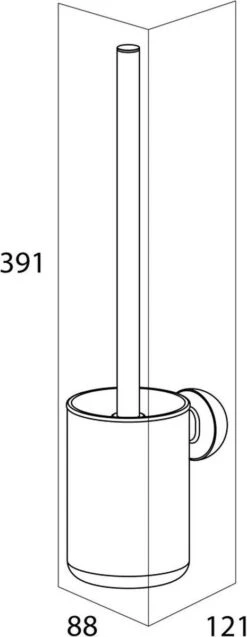 Tiger Cooper - Toiletborstel Met Houder - RVS Geborsteld / Zwart -Badkamer Kast Winkel 465x1200 1