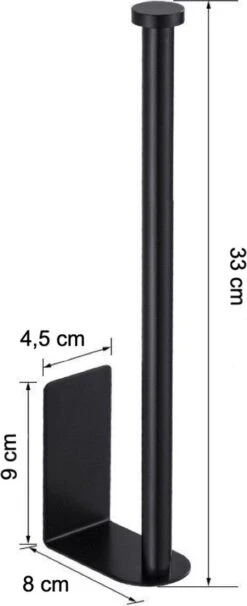 Wc Rolhouder Zonder Boren Toiletrolhouder Reserverolhouder 3 Rollen - Zwart - Badkamer Accessoires - RVS - Hangend -Badkamer Kast Winkel 489x1200 1