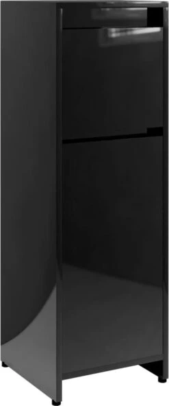 Furniture Limited - 4-delige Badkamermeubelset Bewerkt Hout Hoogglans Zwart 16 Furniture Limited - 4-delige Badkamermeubelset Bewerkt Hout Hoogglans Zwart -Badkamer Kast Winkel 501x1200 1