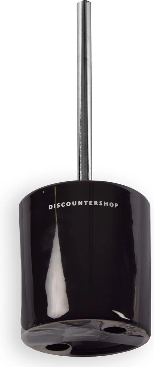 Toiletborstel Met Zwarte Borstel- Keramiek - Zwart - RVS - WC Borstel In Ronde Houder 6 Toiletborstel Met Zwarte Borstel- Keramiek - Zwart - RVS - WC Borstel In Ronde Houder - Afbeelding 6