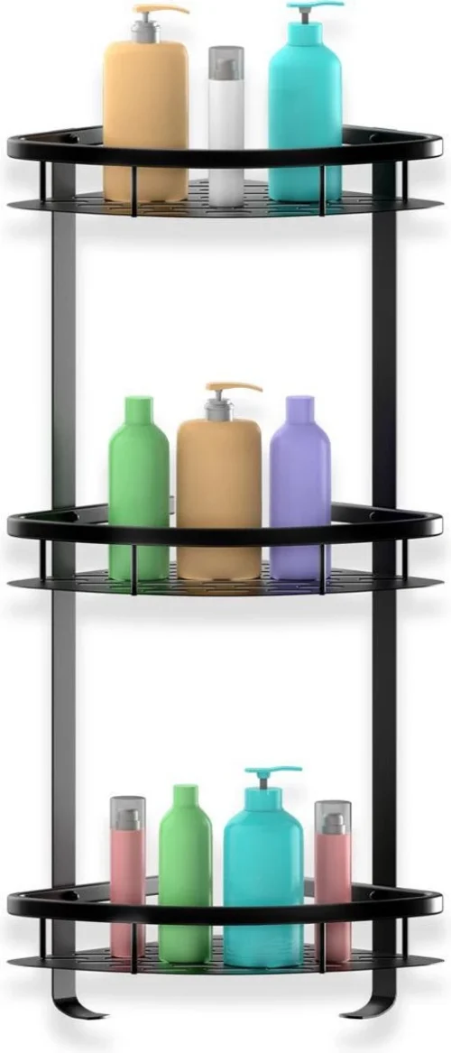 BrandtBergkamp Doucherek Zonder Boren – Badkamerrek – 3 Laags – Zwart