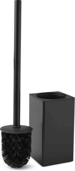 Toiletborstel Met Houder - Hangend - RVS - Mat Zwart - H 42,6 Cm -Badkamer Kast Winkel 529x1200 1