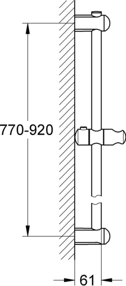 GROHE Euphoria Cosmopolitan Glijstang 90 Cm - Chroom -Badkamer Kast Winkel 531x1200