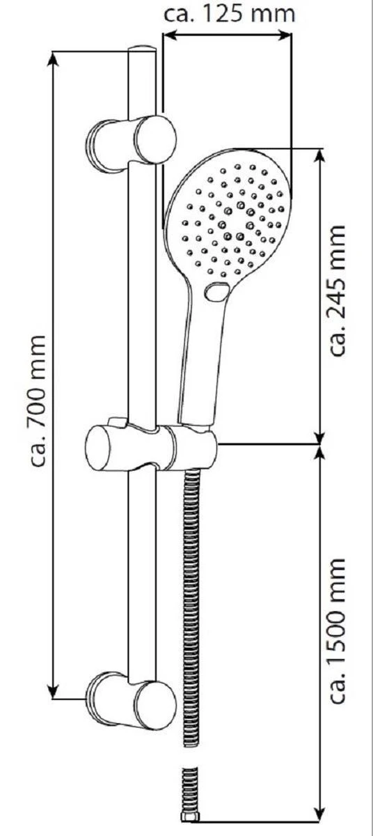 SCHÜTTE Raven Doucheset Met Handdouche - 70 Cm Glijstang - 3 Standen - Zwart Mat 6 SCHÜTTE Raven Doucheset Met Handdouche - 70 Cm Glijstang - 3 Standen - Zwart Mat - Afbeelding 6