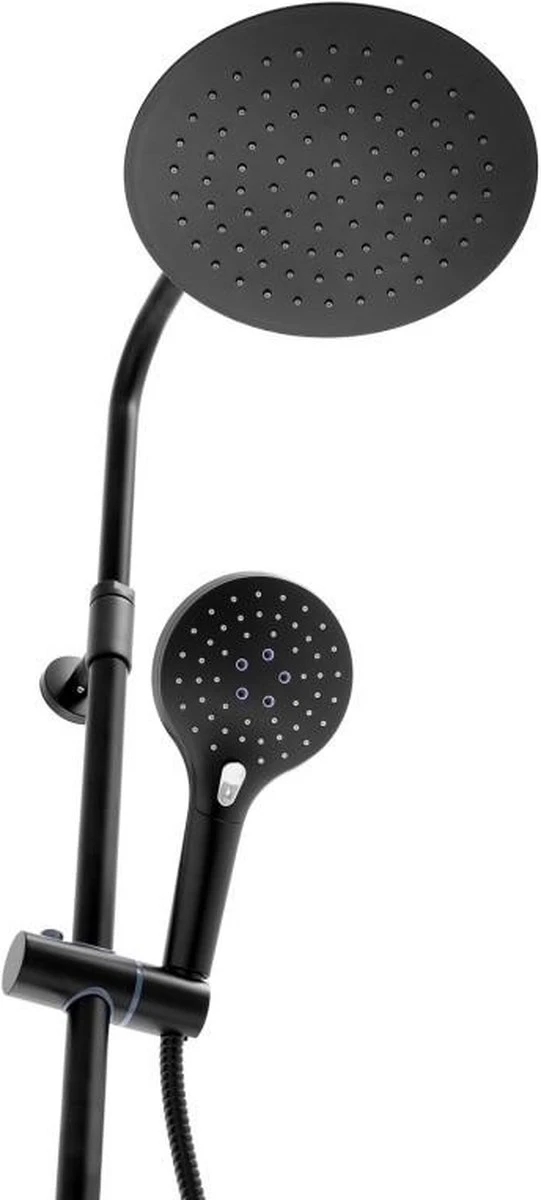Doucheset - Met Douchemengkraan - En Regendouche - Zwart 6 Doucheset - Met Douchemengkraan - En Regendouche - Zwart - Afbeelding 6
