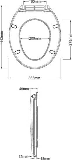 Plieger Royal Wc Bril Softclose – Toiletbril Wit – Wc Brillen Met Deksel – Kunststof Bevestiging -Badkamer Kast Winkel 543x1200 1