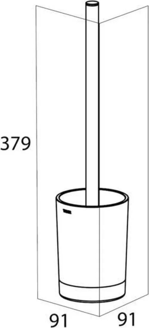 Tiger Tune - Toiletborstel Met Houder Vrijstaand - Messing Geborsteld / Zwart -Badkamer Kast Winkel 547x1200 1