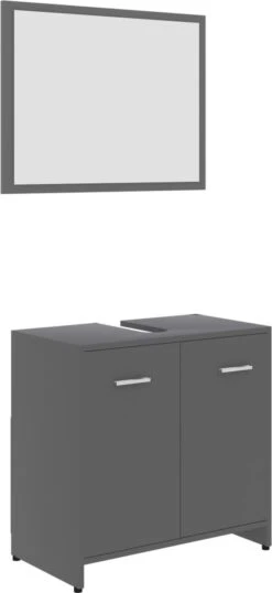 Decoways - Badkamermeubelset Spaanplaat Grijs -Badkamer Kast Winkel 551x1200 2
