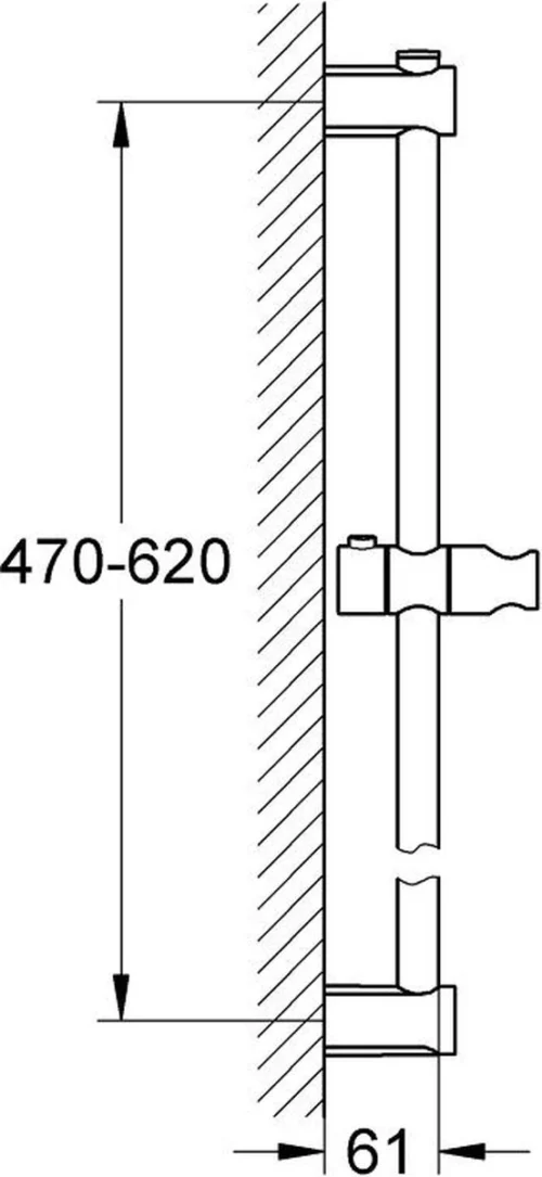 GROHE QuickFix Vitalio Glijstang - 60 Cm -Badkamer Kast Winkel 553x1200 1