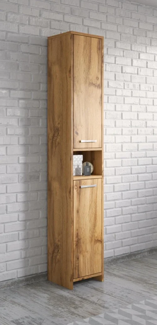 Badplaats Badkamerkast Nemo 32 Cm X 29 Cm X 167 Cm - Eiken - Staande Kolomkast Met Twee Deuren 12 Badplaats Badkamerkast Nemo 32 Cm X 29 Cm X 167 Cm - Eiken - Staande Kolomkast Met Twee Deuren -Badkamer Kast Winkel 579x1200 3