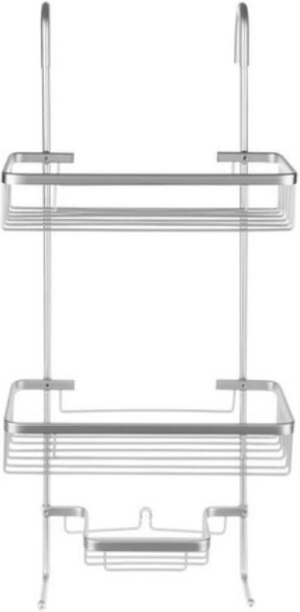 Recalma Doucherek 3 Laags - Monteren Zonder Boren - Zilver - Zuignap - Ook Voor Grote Flessen - Opbergrek Douche - 3 Etages 6 Recalma Doucherek 3 Laags - Monteren Zonder Boren - Zilver - Zuignap - Ook Voor Grote Flessen - Opbergrek Douche - 3 Etages - Afbeelding 6