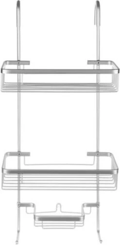 SIEPS Luxe Doucherek Zilver - Doucherek Zonder Boren - Doucherek Hangend - Doucherekje - Doucherekjes - Aluminium -Badkamer Kast Winkel 588x1200