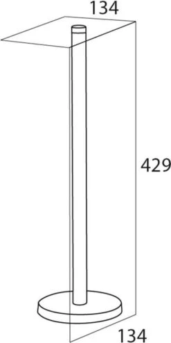 Tiger - Reserverolhouder - Vrijstaand - RVS Geborsteld -Badkamer Kast Winkel 600x1200 3