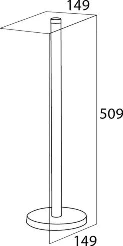 Tiger - Reserverolhouder - Vrijstaand - Zwart -Badkamer Kast Winkel 601x1200 1