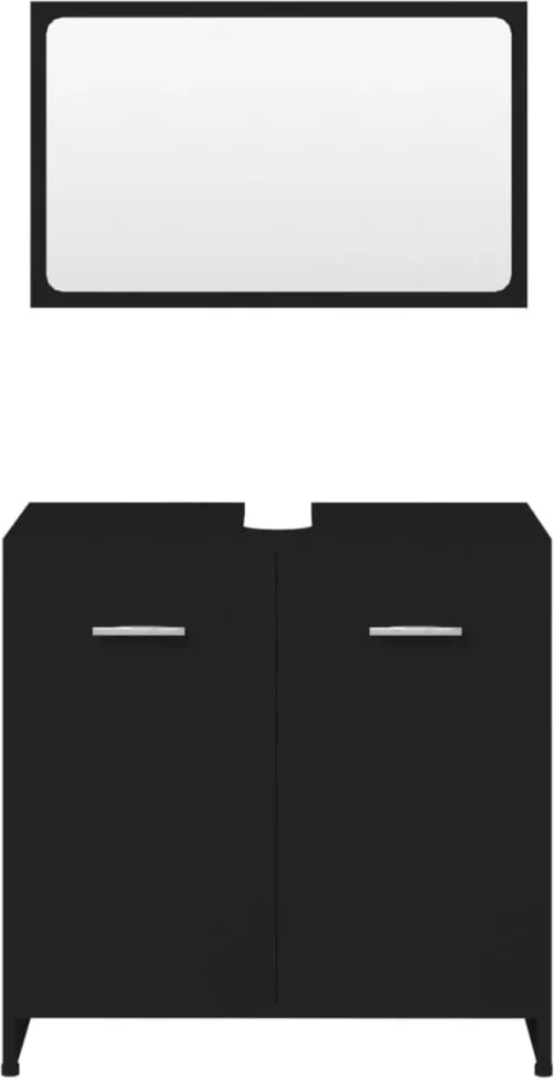 Decoways - Badkamermeubelset Spaanplaat Zwart -Badkamer Kast Winkel 616x1200 3