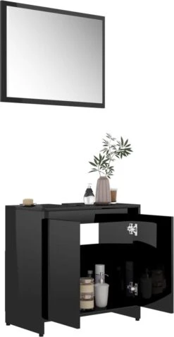 Furniture Limited - 4-delige Badkamermeubelset Bewerkt Hout Hoogglans Zwart 15 Furniture Limited - 4-delige Badkamermeubelset Bewerkt Hout Hoogglans Zwart -Badkamer Kast Winkel 622x1200 2