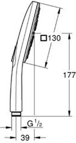 GROHE Rainshower Smartactive Cube 130 Douchekop - Ø 13cm - EcoJoy® - 3 Straalsoorten - 26582000 -Badkamer Kast Winkel 637x1200 2