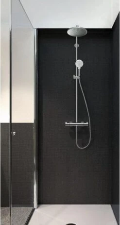 Hansgrohe Crometta S 240 Showerpipe - 1jet - Incl. Thermostaat - Chroom -Badkamer Kast Winkel 640x1200