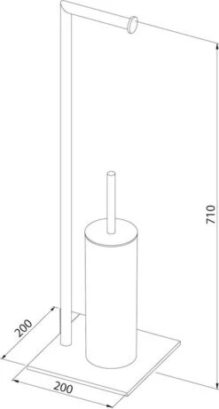 Sealskin Tube - Toiletbutler - Toiletrolhouder - Toiletborstel Met Houder - Vrijstaand - Zwart -Badkamer Kast Winkel 643x1200 1